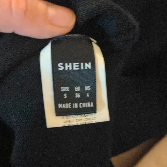 Shein Black Sweater Dress Size Small - Picture 4 of 5
